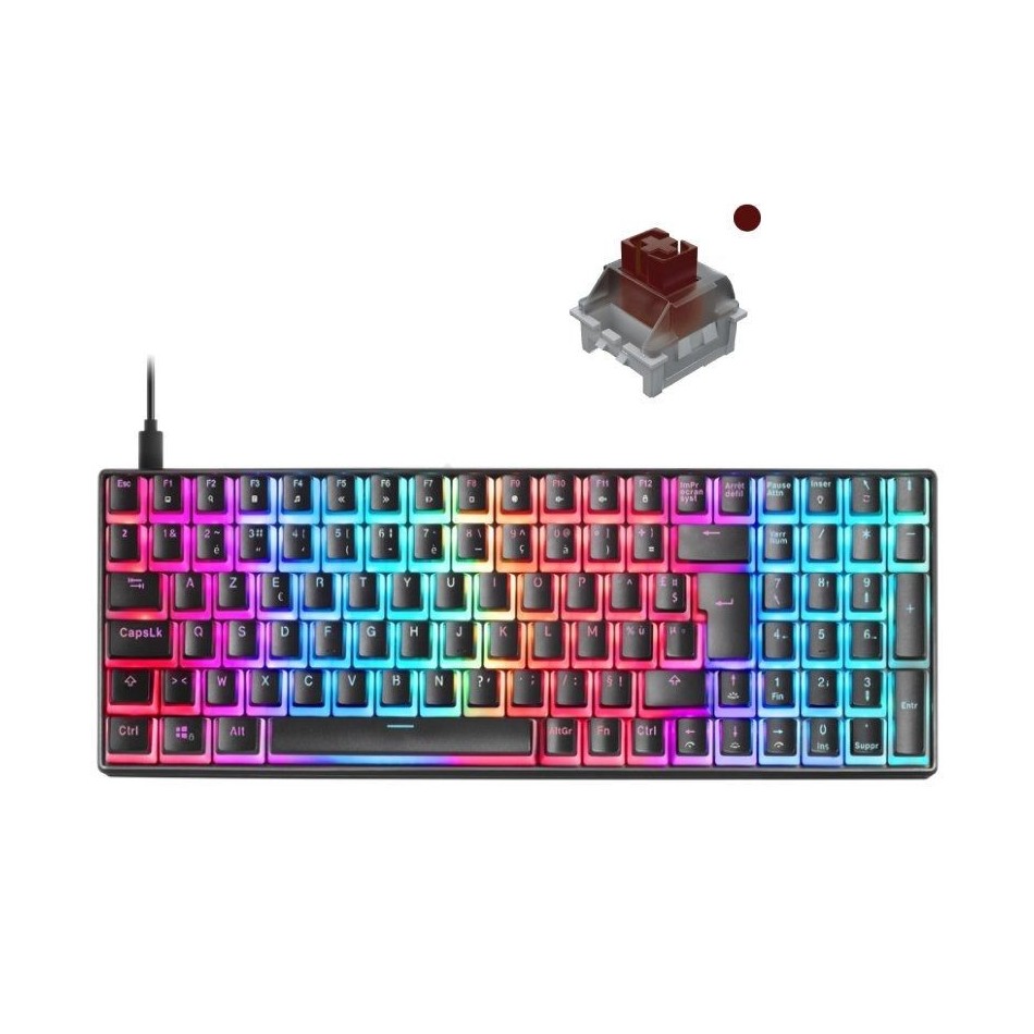 TECLADO GAMING | MARS GAMING | PREMIUM MKULTRA | ILUMINACIÓN | USB | NEGRO - Teclados Baratos para Ordenadores