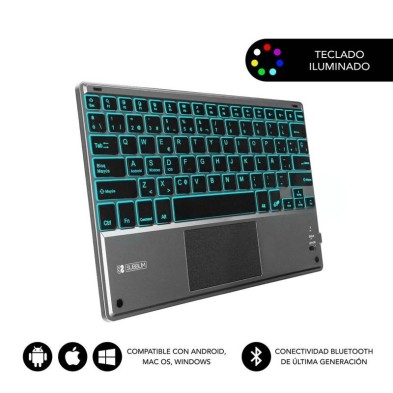 Teclado Subblim Smart Blacklit | Bluetooth | Touchpad | Gris