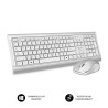 Teclado y Ratón Subblim SUBKBW-CPSU10 | RF Inalámbrico | QWERTY | Plata, Blanco