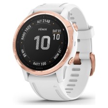 Smartwatch garmin fenix 6s pro notificaciones frecuencia cardiaca gps rosa oro y blanco