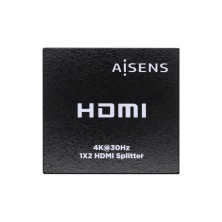 AISENS | DUPLICADOR HDMI | 1x2 CON ALIMENTACION | NEGRO