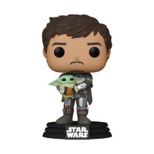 FUNKO POP | STAR WARS | THE MANDALORIAN | MANDO SUJETANDO BABY YODA NIÑO