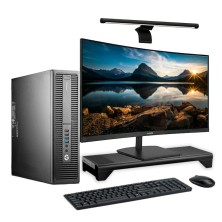 HP EliteDesk 800 G2 SFF Core i5 6500 3.2 GHz | 8GB | 240 SSD | 24" CURVO | BARRA DE LUZ | BASE CARGA INALAMBRICA
