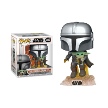 FUNKO POP | DISNEY | MANDALORIAN VOLANDO CON JET & BABY YODA | STAR WARS