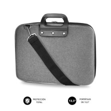 Maletin subblim eva laptop bag pl para portatiles hasta 13.3' cinta para trolley gris