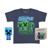 FUNKO POP | POP & TEE | TALLA L | CHARGED CREEPER | MINECRAFT