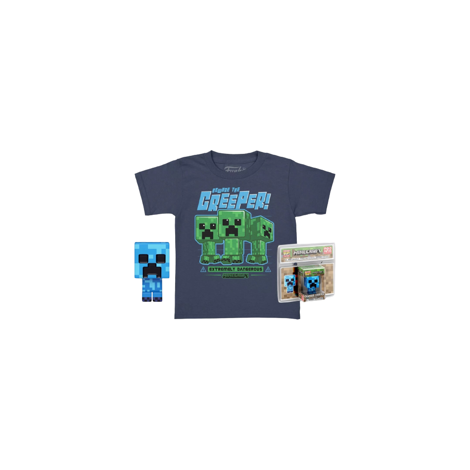 petróleo Continente Señal FUNKO POP | POP & TEE | TALLA L | CHARGED CREEPER | MINECRAFT