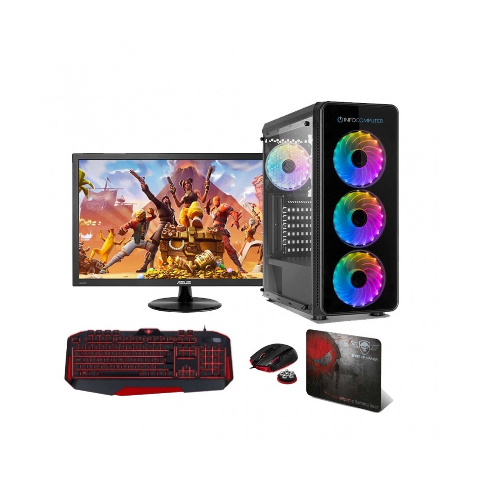 PC Gaming NUEVO | Intel i7 10700F 2.9 Ghz | 16GB DDR4 | 2 TB + 1 TB SSD M2 |RTX 3060 12GB | WIFI 5G| MONITOR 27" | W10 HOME - PC Gaming