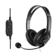 Auriculares con microfono phoenix control de volumen y mute en cable jack 4 pines + adaptador jack 3.5mm