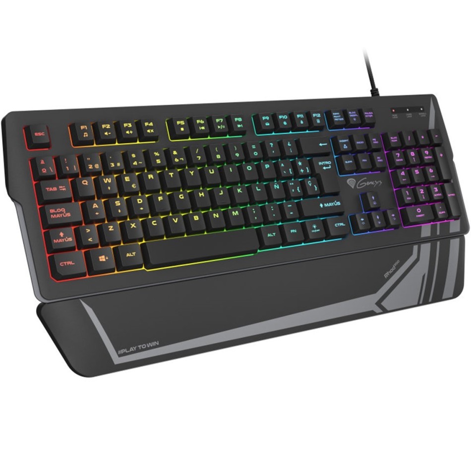 TECLADO GAMING | GENESIS RHOD 350 RGB | MEMBRANA | ILUMINACIÓN | ESPAÑOL | NEGRO - Teclados Baratos para Ordenadores