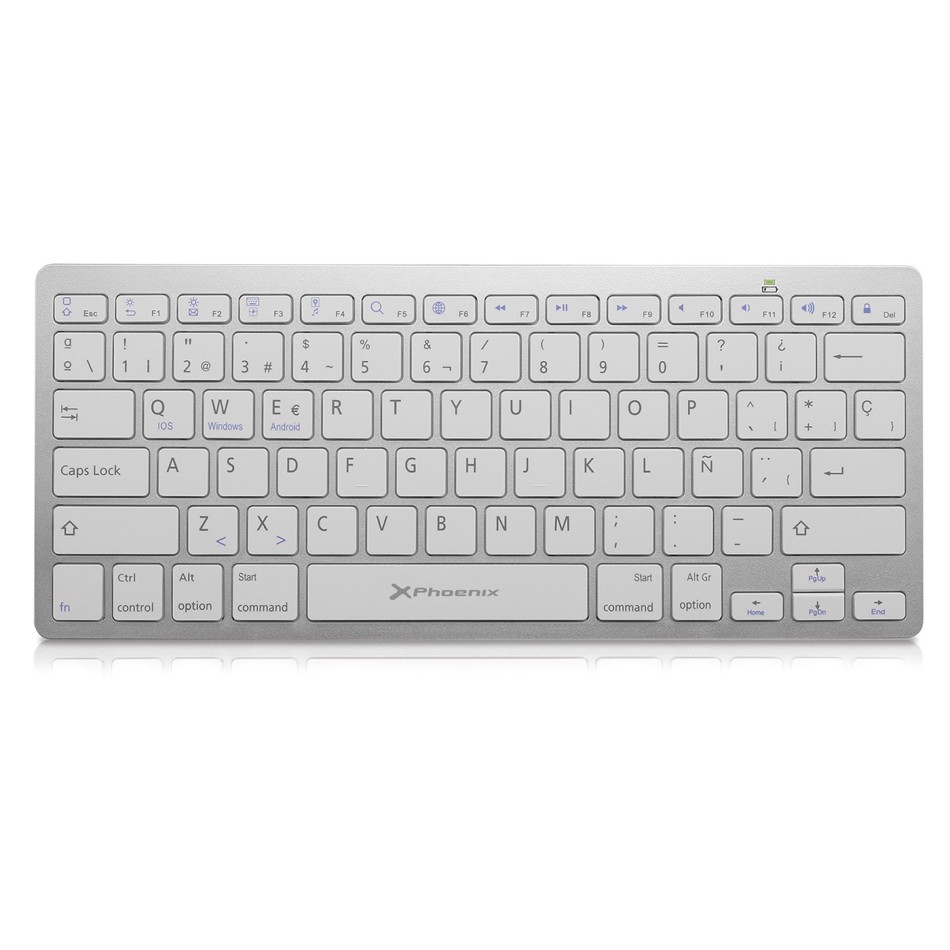 Mini teclado inalambrico phoenix keytablet multimedia bluetooth / soporte  universal para tablet ipad