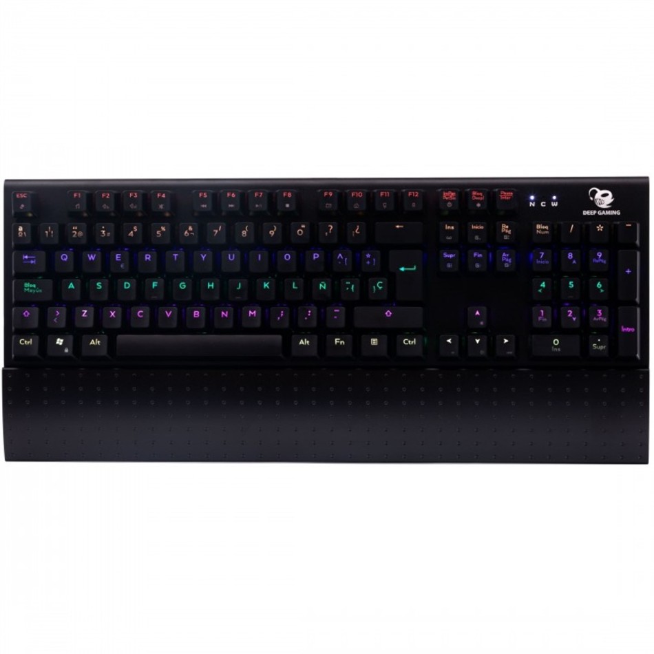 TECLADO GAMING | DEEP GAMING DEEPSOLID | MECÁNICO | ILUMINACIÓN | USB | NEGRO - Teclados Baratos para Ordenadores