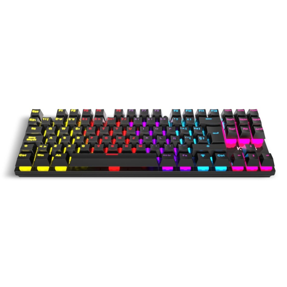 KROM Kasic TKL: teclado gaming mecánico compacto con RGB Rainbow