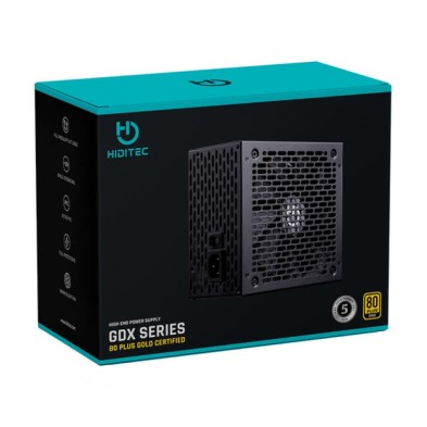 Fuente de Alimentación Hiditec GDX1050 | ATX | Gold | 1050W | 140 mm | Negro