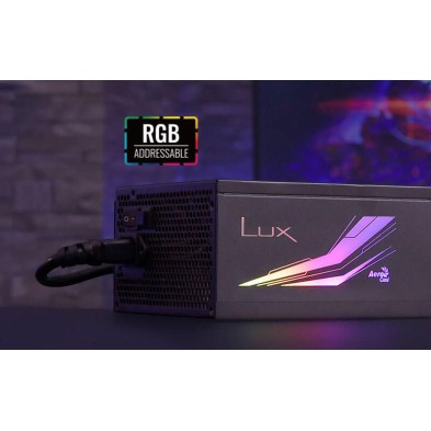 Fuente de Alimentación Aerocool Lux RGB | ATX | 1000W | 120 mm | 80 Plus Gold | Negro