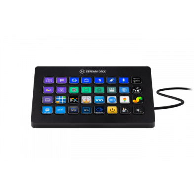 Elgato Stream Deck XL Negro Control Avanzado de Streaming 32 Teclas LCD