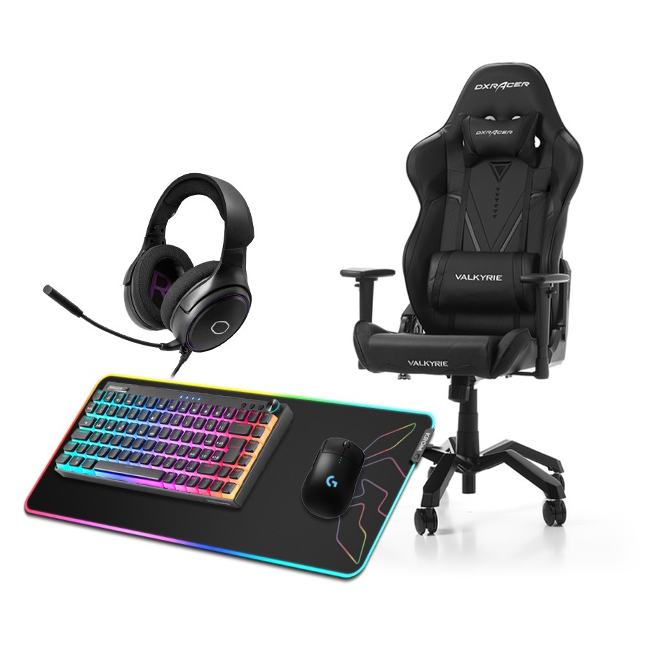 Pack Gaming eSports | Teclado mecánico, ratón, alfombrilla, auriculares y  silla