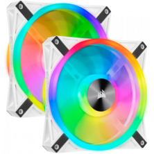 Corsair iCUE QL140 RGB PWM Dual Fan con Lighting Node Core Blanco 140mm