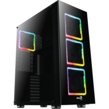 Caja Pc Gaming Aerocool Tor Pro RGB Cristal Templado Negro