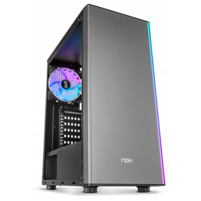 Caja PC Gaming Nox Infinity Omega ARGB | Midi Tower | USB 3.0 | ATX | Gris
