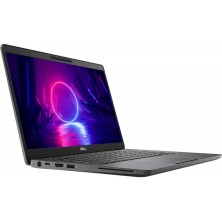 Dell Latitude 5300 2 en 1 abierto en ángulo, chasis negro