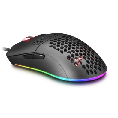 Ratón Mars Gaming MMAX | Mano Derecha | USB tipo A | Óptico | 12400 DPI | Negro