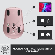 Logitech MX Anywhere 3 ratón mano derecha RF Wireless + Bluetooth Laser 4000 DPI