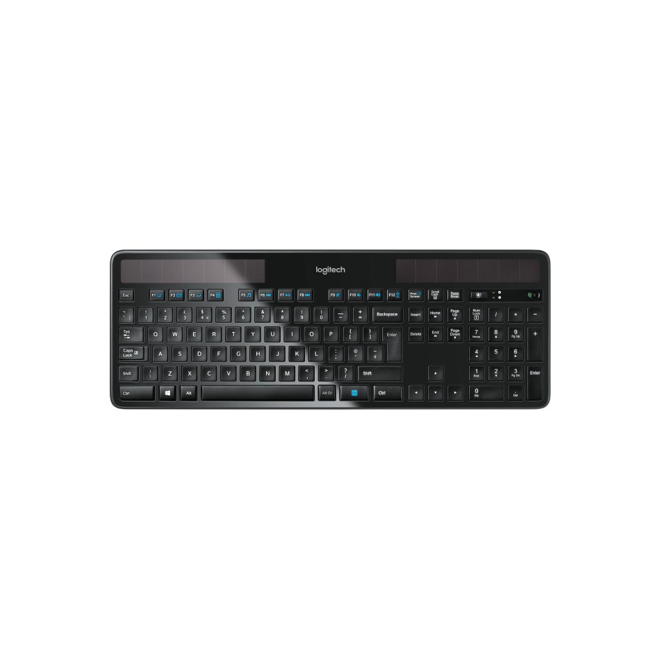Teclado inalámbrico Logitech Wireless Solar Keyboard K750 QWERTY Español Negro - Teclados Baratos para Ordenadores