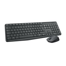 Logitech MK235 teclado Ratón incluido USB QWERTY Español Gris