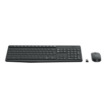 Logitech MK235 teclado Ratón incluido USB QWERTY Español Gris