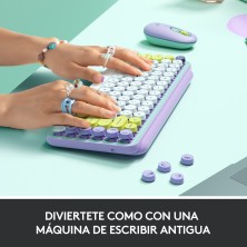 Logitech POP Keys Wireless Mechanical Keyboard With Emoji Keys teclado RF Wireless + Bluetooth QWERTY Español Color menta,