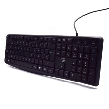 Ewent EW3001 teclado USB QWERTY Español Negro