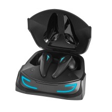 Mars Gaming MHI-ULTRA Negro Auriculares Inalámbricos TWS RGB Flow Bluetooth 5.3 Triple Cancelación Ruido 24H Batería