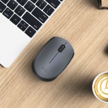 Logitech M170 Grey-K ratón Ambidextro RF inalámbrico Óptico 1000 DPI