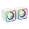 Mars Gaming MSCUBEW Blanco Altavoces Gaming RGB Compactos Procesador Sonido DSP 8W