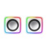 Mars Gaming MSCUBEW Blanco Altavoces Gaming RGB Compactos Procesador Sonido DSP 8W