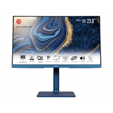 Monitor MSI Modern MD241P Ultramarine | 23.8" | 1920 x 1080 | Full HD | LCD | HDMI | Azul