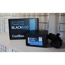 CoolBox Powerline Black 600 unidad de fuente de alimentación 600 W 20+4 pin ATX ATX Negro