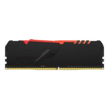 Memoria ddr4 8gb kingston - 3200mhz - pc4 - 25600 - fury beast rgb - negro - cl 16 - 1.35v