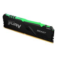 Memoria ddr4 8gb kingston - 3200mhz - pc4 - 25600 - fury beast rgb - negro - cl 16 - 1.35v