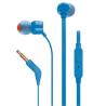 Auriculares intrauditivos jbl t110 blue pure bass drivers 9mm cable plano manos libres