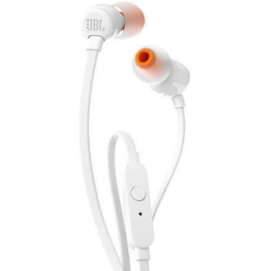 Auriculares Intrauditivos JBL T110 White | Pure Bass | Alámbrico | Blanco