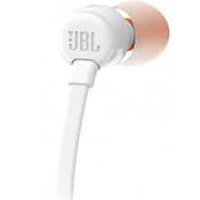 Auriculares intrauditivos jbl t110 white - pure bass - drivers 9mm - cable plano - manos libres