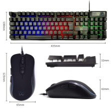 Ewent PL3201 teclado Ratón incluido USB QWERTY Español Negro