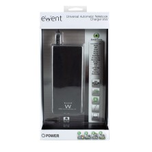 Ewent EW3966 adaptador e inversor de corriente Interior 90 W Negro