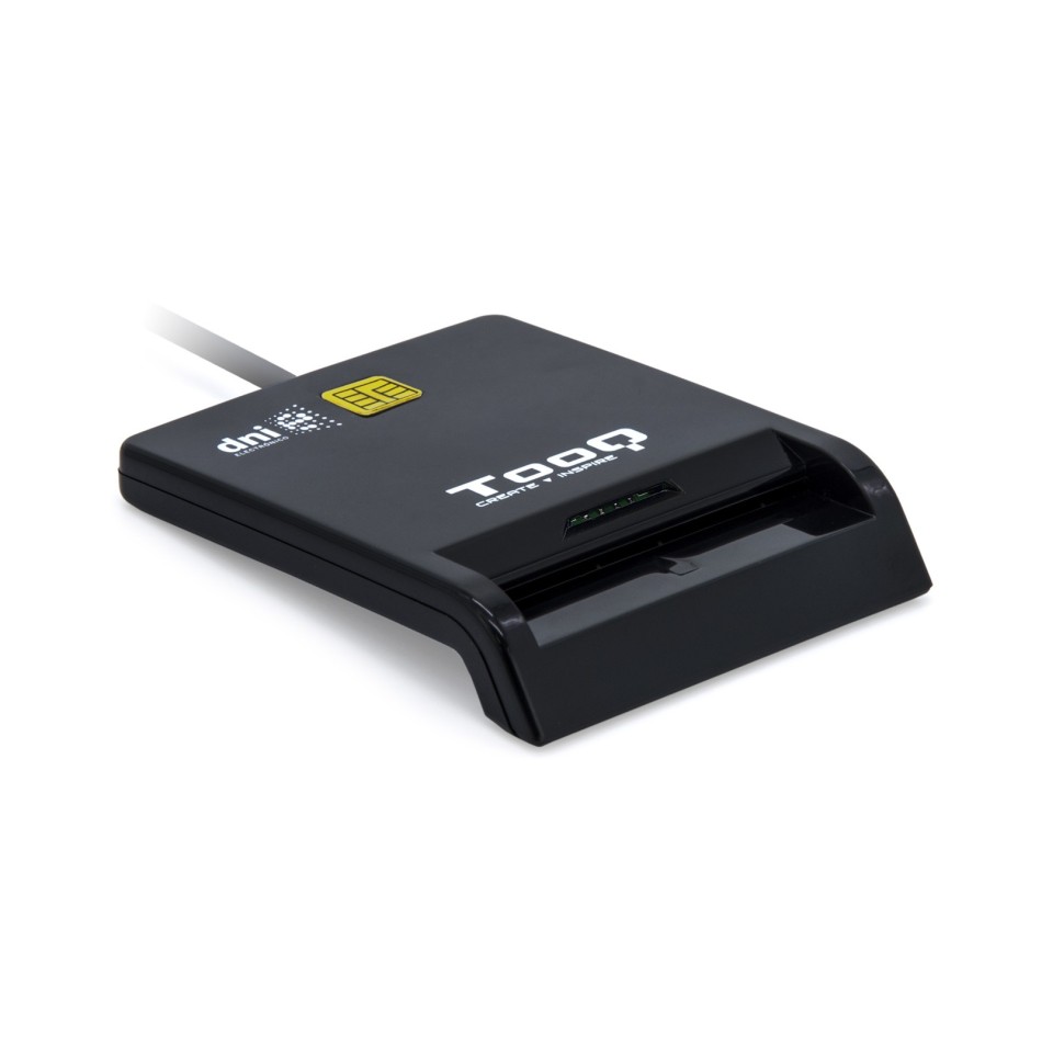 TooQ Lector de Tarjetas Inteligentes DNIe SIM USB-C, Negro