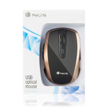 NGS Tick Gold ratón mano derecha USB tipo A Óptico 1600 DPI