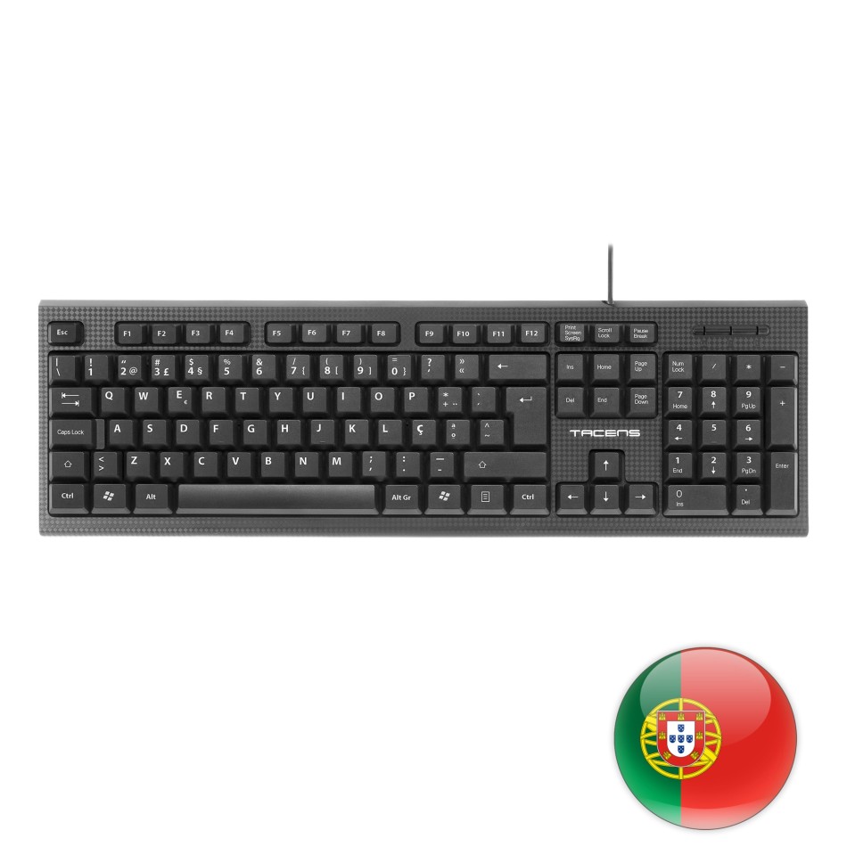 Tacens Anima AK0PT teclado USB QWERTY Portugués Negro