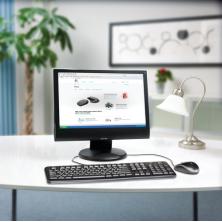 Logitech Desktop MK120 teclado Ratón incluido USB QWERTY Inglés internacional Negro