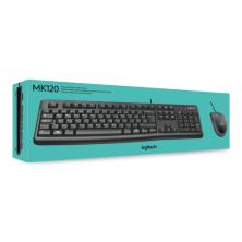 Logitech Desktop MK120 teclado Ratón incluido USB QWERTY Inglés internacional Negro